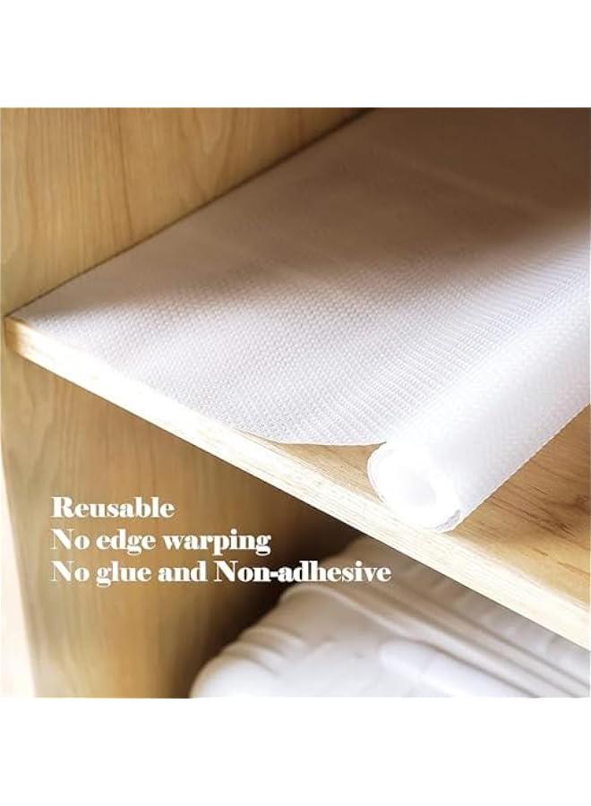 هوكور بطانات رفوف للمطبخ من بيكبيس (45 × 150 سم) غير لاصقة، بطانة درج من مادة ايفا الامنة غذائيا غير قابلة للانزلاق، بطانة مقاومة للبقع للرفوف والثلاجة والخزانة والمكتب (34-01) - Image 4