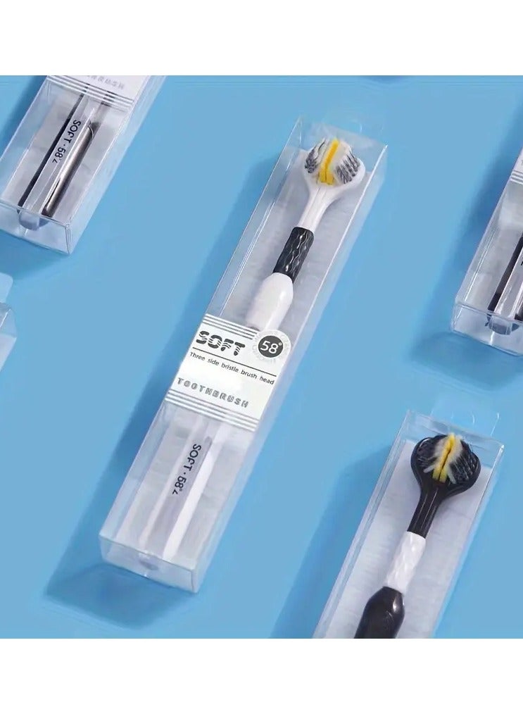 جلوسكي فرشاة أسنان ناعمة ذات جودة عالية ثلاثية-على شكل حرف U ، نظيفة عميقة لجميع الأعمار - Image 3