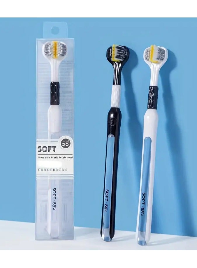 جلوسكي فرشاة أسنان ناعمة ذات جودة عالية ثلاثية-على شكل حرف U ، نظيفة عميقة لجميع الأعمار - Image 5