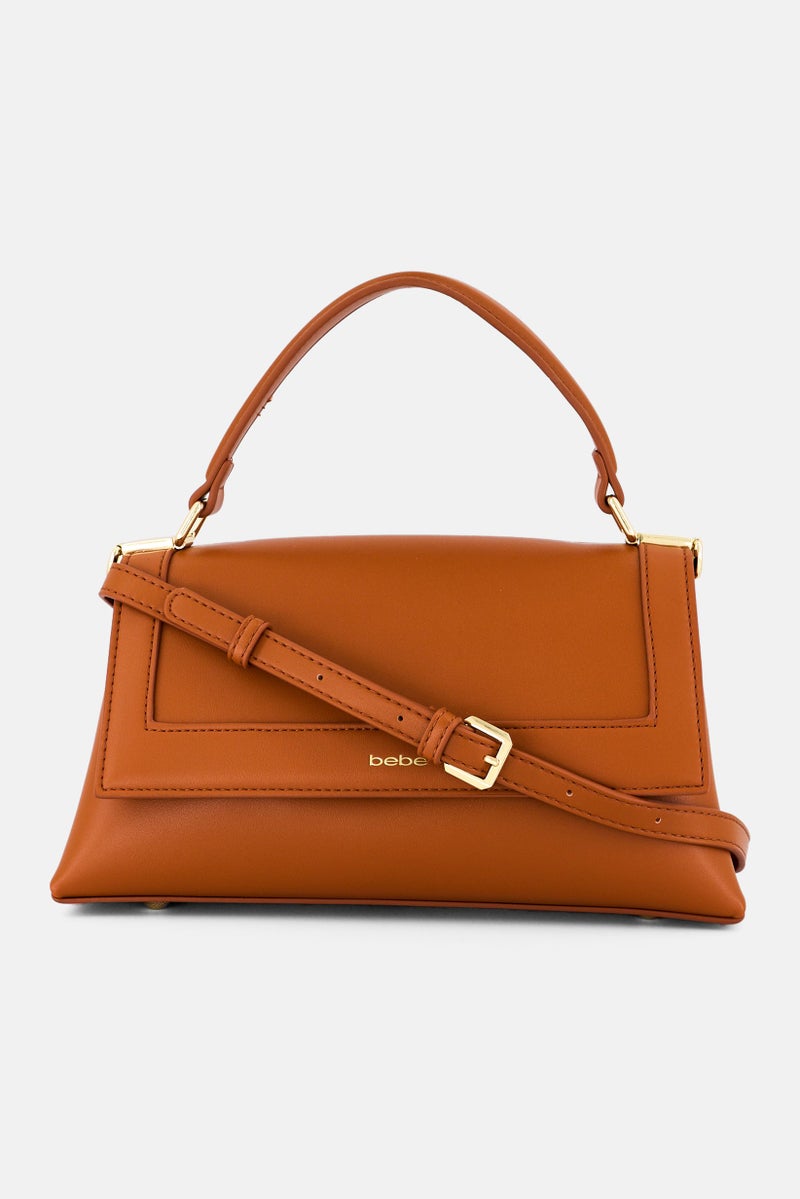 bebe Women Brand Logo Crossbody Bag 25 L x H 17 x W 8 cm, Brown  - Image 1