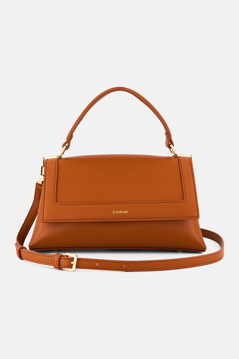 bebe Women Brand Logo Crossbody Bag 25 L x H 17 x W 8 cm, Brown  - Image 2