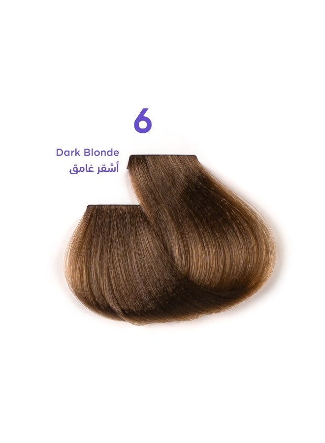 1B Hair Color Cream #6 Dark Blonde – Permanent Hair Dye with Tress Tones Tyrosine Complex | 100ml | Deep Natural Blonde Pigment | Long-Lasting Shine & Softness for Subtle, Sophisticated Color - Image 1