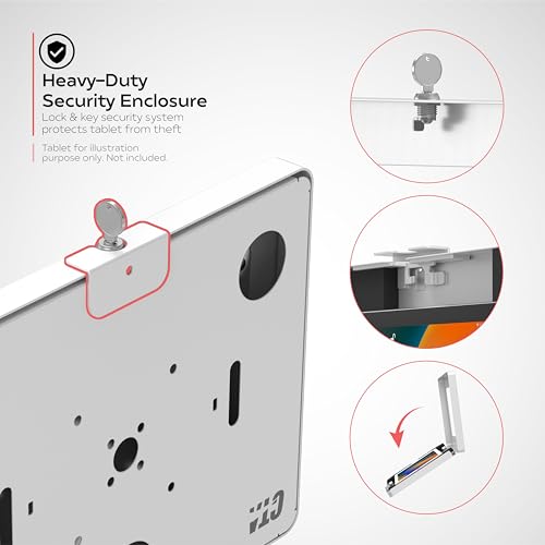 CTA Digital PAD-CURVEW Tablet Stand and Wall Mount with Paragon Enclosures (White) - Image 5