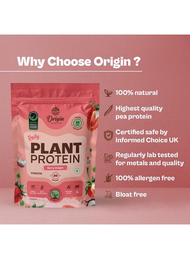 ORIGIN NUTRITION مسحوق بروتين نباتي طبيعي 100% من أوريجن نيوترشن (عزل بروتين البازلاء الكندية وبروتين بذور اليقطين) بنكهة الفراولة سهلة الهضم مع 25 جرام من البروتين النباتي، 816 جرام - Image 4