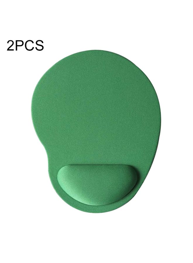 BURAQ 2 PCS Cloth Gel Wrist Rest Mouse Pad(Green)  - Image 1