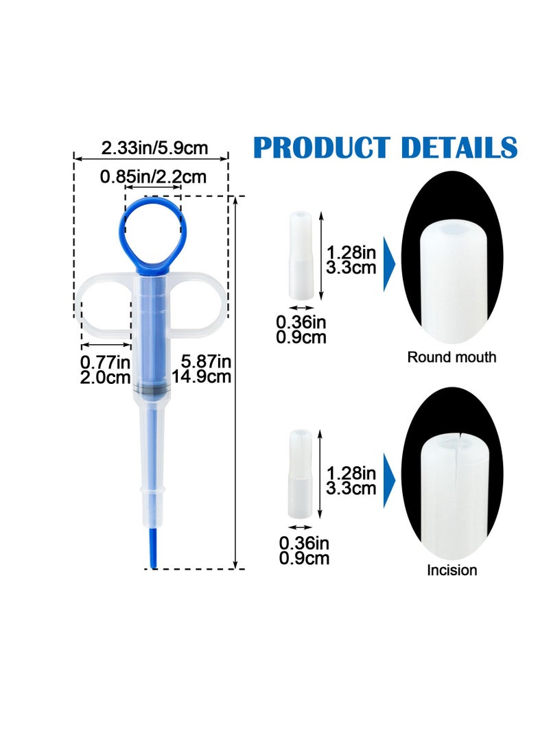 SUNSAR 3 Pieces Pet Medicine Feeder Pet Liquid Feeding Dispenser Feeding Tool with Soft Silicone Tip for Dogs Cats Birds Small Animals - Image 2
