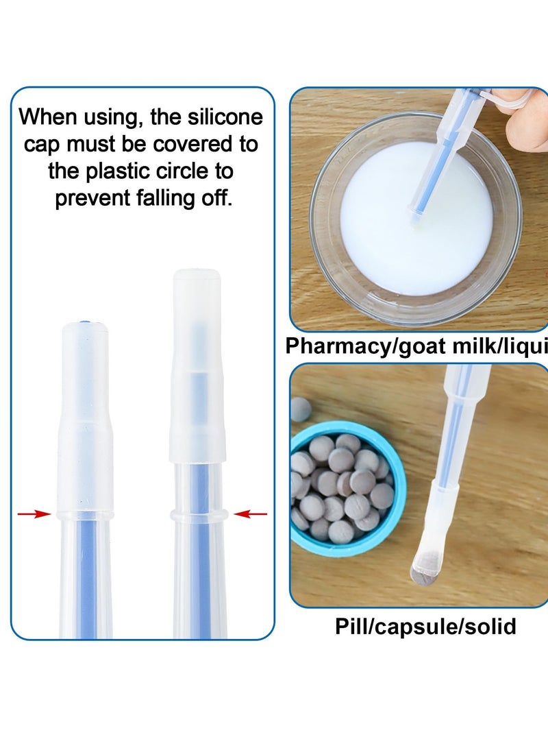 SUNSAR 3 Pieces Pet Medicine Feeder Pet Liquid Feeding Dispenser Feeding Tool with Soft Silicone Tip for Dogs Cats Birds Small Animals - Image 5