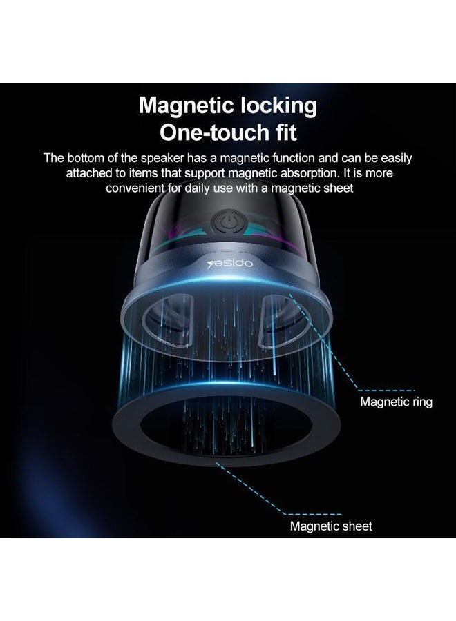 HuHa Yesido YSW32 3W RGB Magnetic Mini Wireless Speaker(Black) - Image 5