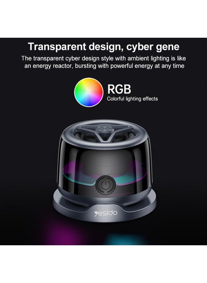 HuHa Yesido YSW32 3W RGB Magnetic Mini Wireless Speaker(Black) - Image 4