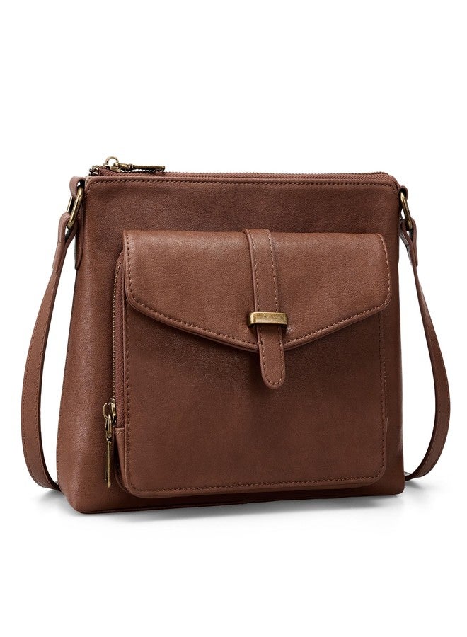 befen Genuine Leather Purses for Women Small Crossbody Purse with Built in RFID Wallet Soft Real Leather Cross Body Bags Brown Shoulder Bag with Adjustable Strap Trendy Handbag for Trave L& Daily - Image 1