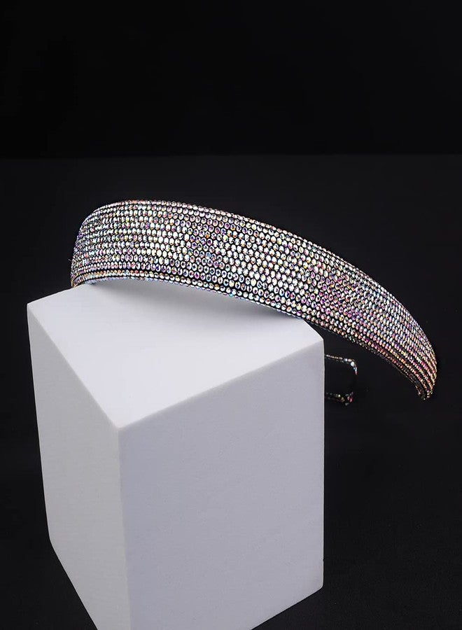 ويوپار طوق رأس مرصع بأحجار الراين للنساء والفتيات، طوق رأس لامع وملون مرصع بأحجار الراين، إكسسوارات شعر للحفلات (ملون) - Image 4