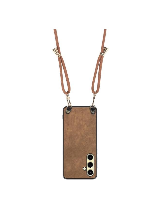 اس-توب جراب لهاتف Samsung Galaxy A56 5G مصنوع من الجلد العتيق مع حزام كتف - Image 3