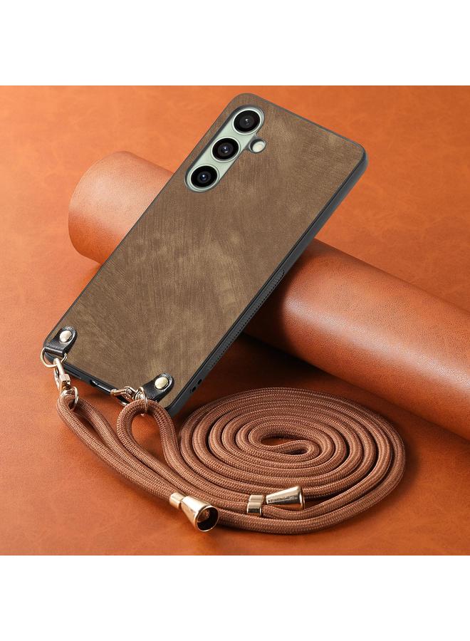 اس-توب جراب لهاتف Samsung Galaxy A56 5G مصنوع من الجلد العتيق مع حزام كتف - Image 4