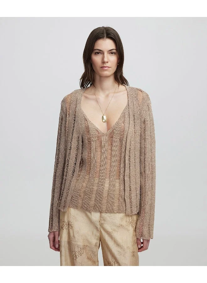 ابيكول كارديجان محبوك مفتوح