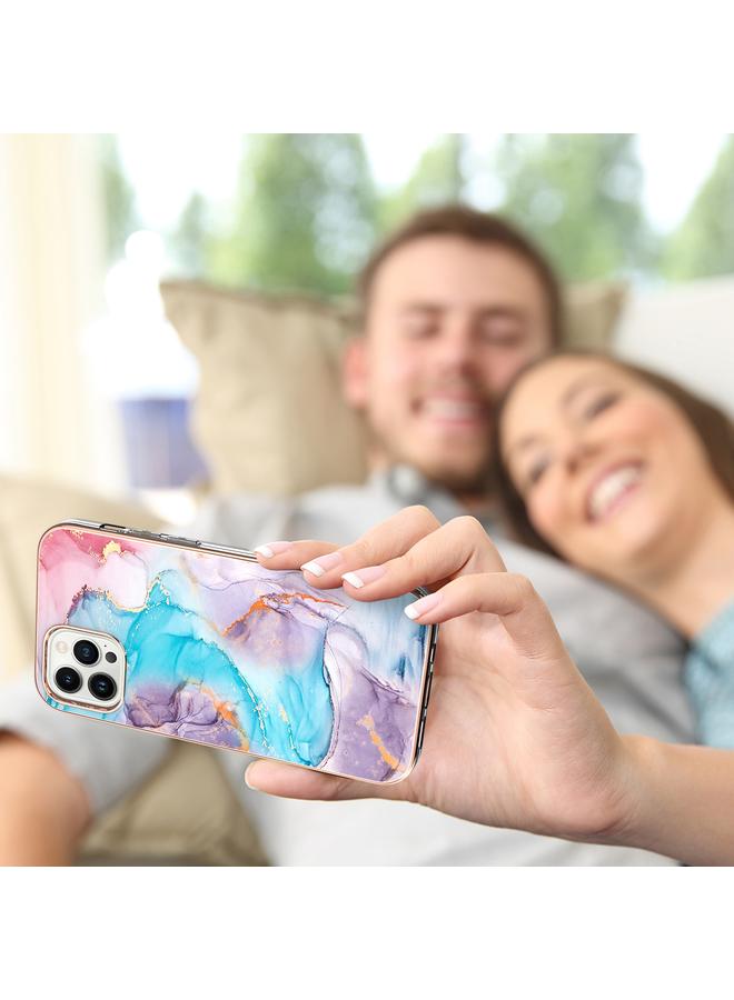 S-TOP Case For iPhone 15 Pro Electroplating Pattern IMD TPU Shockproof Case - Image 4