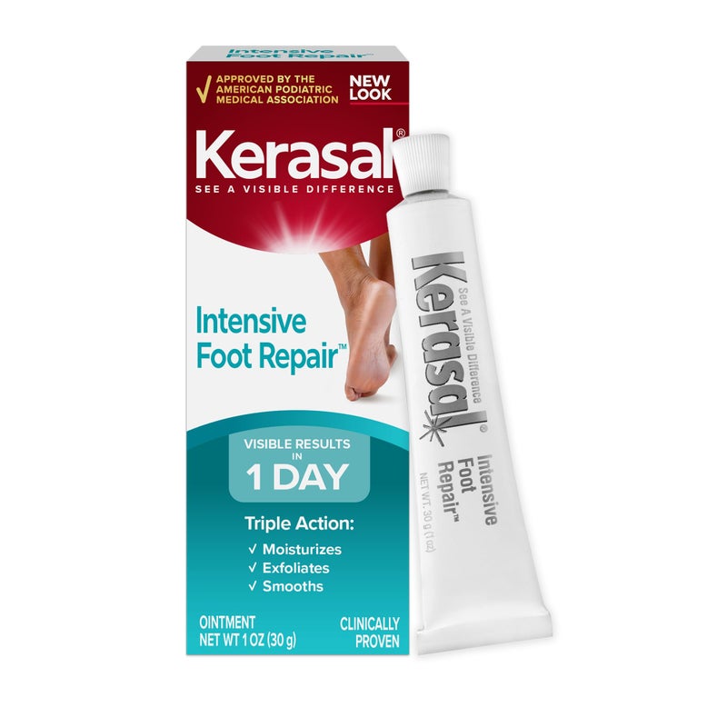 Kerasal Intensive Foot Repair, Skin Healing Ointment for Cracked Heels and Dry Feet, 1 Oz - Image 1