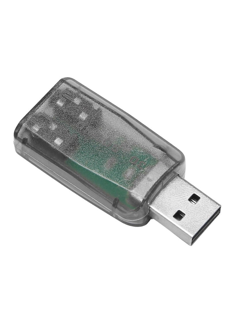 USB External Sound Card 3.5mm – 3D Audio Interface – Mic Input & Headphone Output – Compatible with PC & Laptop  - Image 1