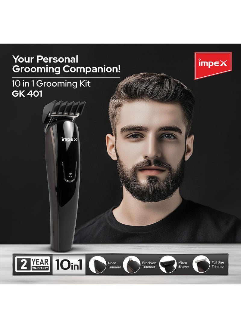 Impex Trimmer - Grooming Kit with Super Sharp Professional Blade, Heavy Duty Motor, 2-Hour Fast Charging, 2-Hour Working Time, Li-ion Battery, Charging Indicator, and Full Charging Indicator - GK 401 - Image 2