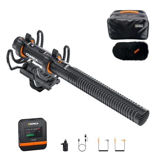 COMICA VM40 Shotgun Microphone with Wireless Modes, 48kHz/32-bit, 32GB Storage, Safety Audio Track, Super Cardioid Camera Mic for Filmmakers, Vloggers - Wireless Mic for Camera, Smartphone, PC - Image 1