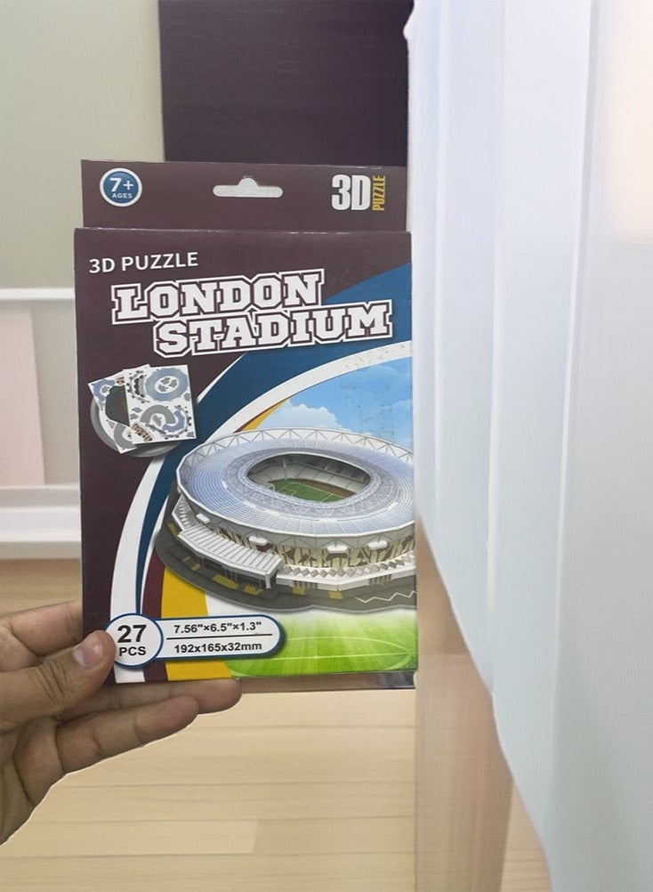 27-piece 3D jigsaw puzzle of London Football Stadium  - Image 3