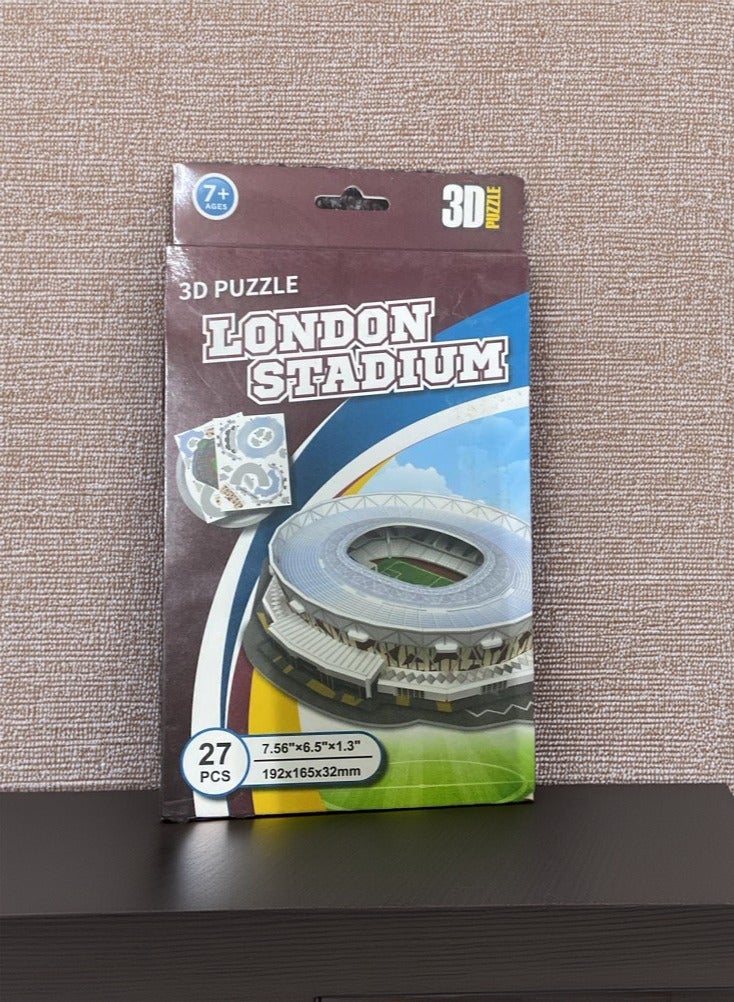 27-piece 3D jigsaw puzzle of London Football Stadium  - Image 1