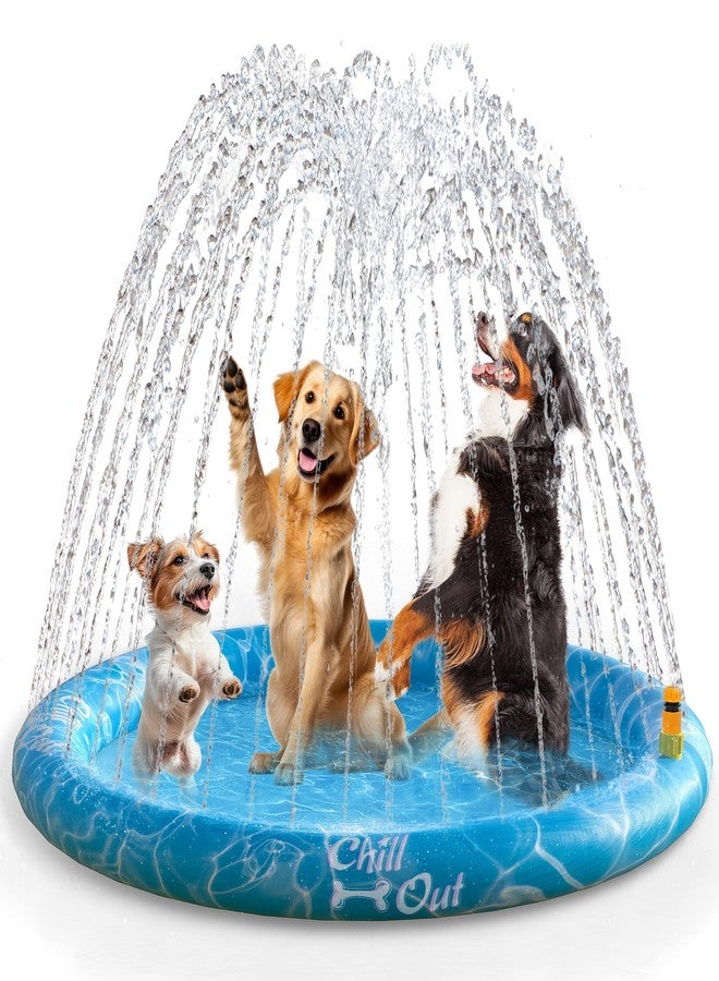 ALL FOR PAWS XL Splash Pad for Large Dogs, 59-inch Summer Splash Water Toy, Anti-Slip Thickened PVC Sprinkler Mat, Outdoor Cooling Play Pad - Image 1