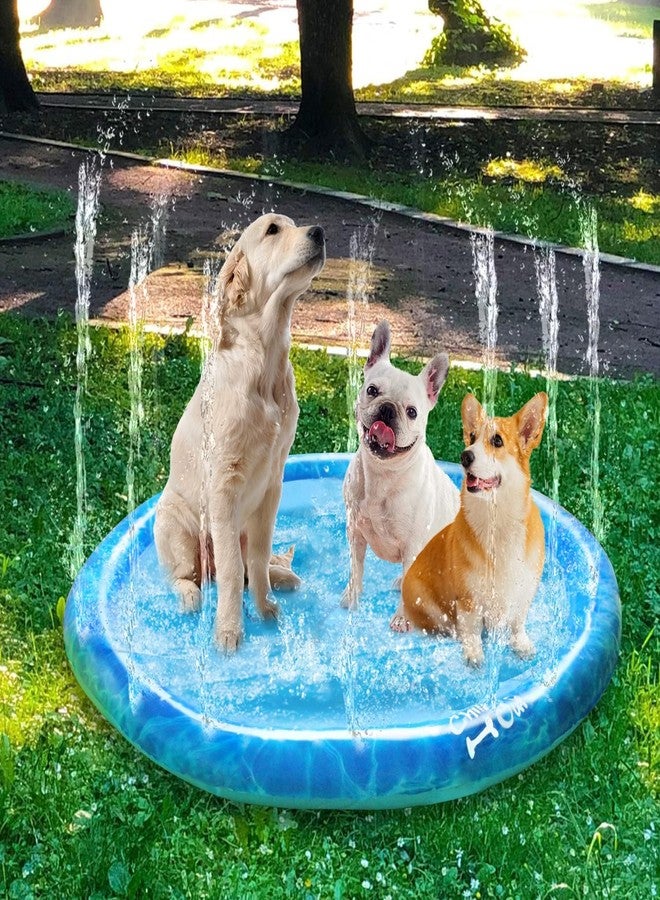 ALL FOR PAWS XL Splash Pad for Large Dogs, 59-inch Summer Splash Water Toy, Anti-Slip Thickened PVC Sprinkler Mat, Outdoor Cooling Play Pad - Image 2