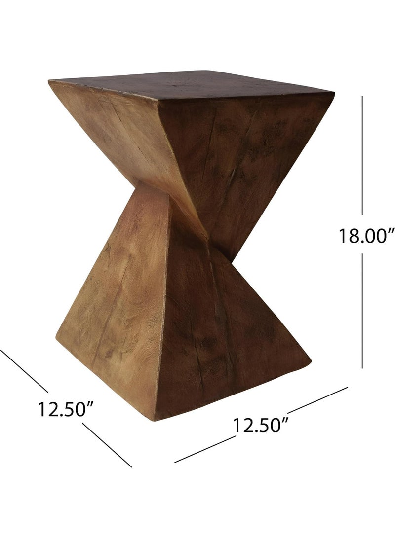 Modern Concrete Art Side Table, Service Table, Lightweight Concrete Small Coffee Table, End Table, Living Room Bedroom Nightstand, BrownBedside Sofa Sides Tables Sitting Chair for Living Room Bedroom Patio - Image 2