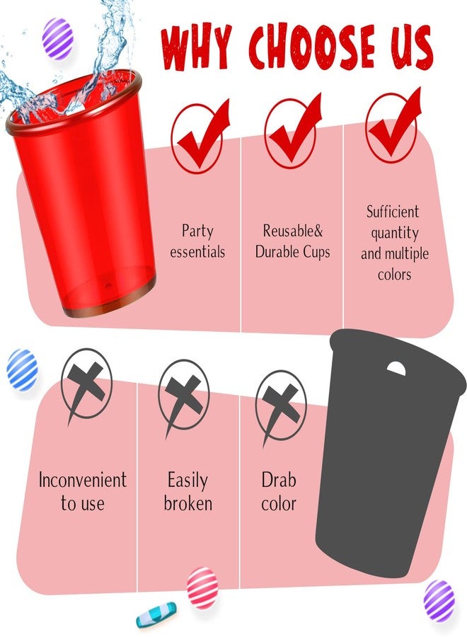 سوريو مجموعة أكواب شوت من Sureio، 24 قطعة، على قلادة مزينة بالخرز، مصنوعة من البلاستيك، مناسبة لحفلات توديع العزوبية، للرجال والنساء (شفاف أحمر). - Image 5