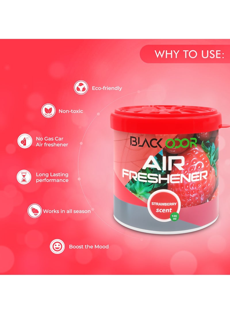 معطر جو برائحة الفراولة من بلاك أودور يدوم طويلاً 120 مل معطر عالي الجودة للمنزل والسيارة BO-182 - Image 3