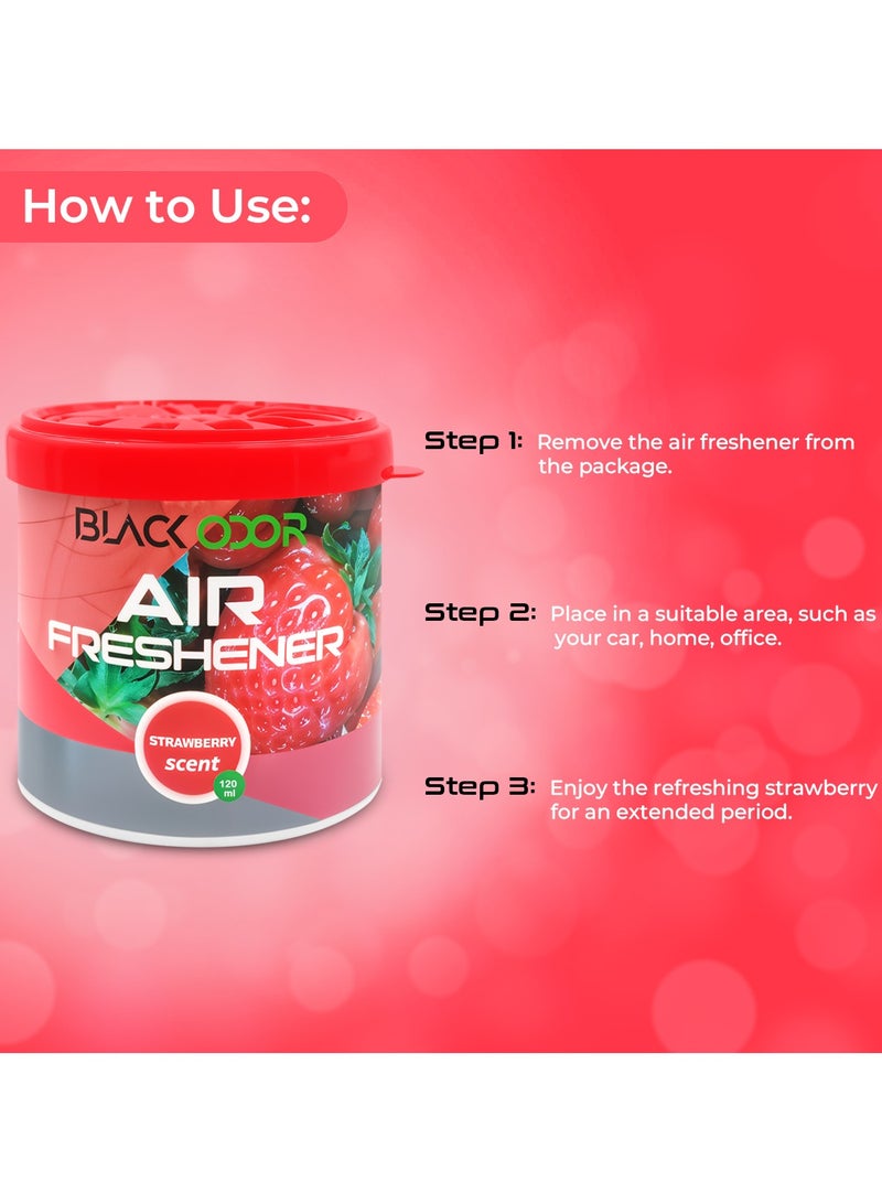 معطر جو برائحة الفراولة من بلاك أودور يدوم طويلاً 120 مل معطر عالي الجودة للمنزل والسيارة BO-182 - Image 4