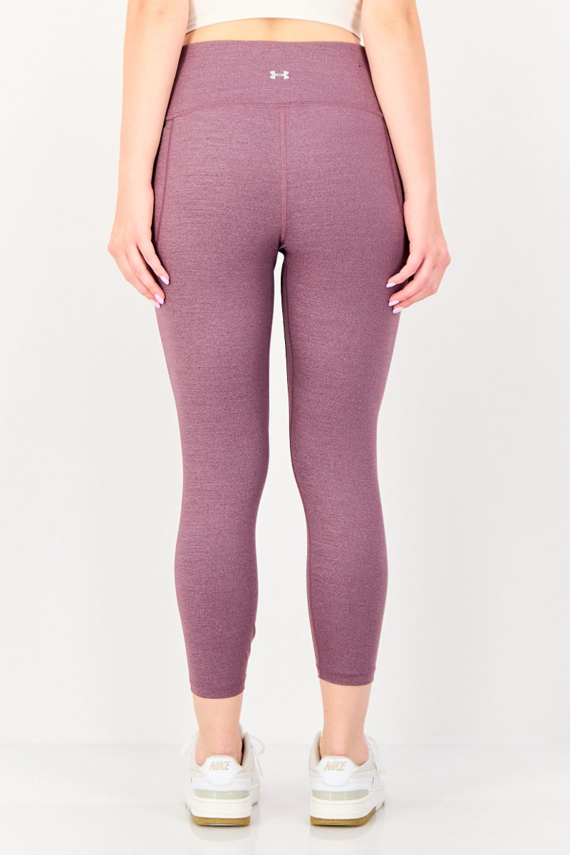 UNDER ARMOUR Women Fitted Training Ankle Leggings, Purple - Image 3
