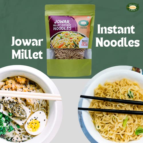 Millet Amma Jowar Millet Instant Noodles - 350 Gms | (Pack of 2 - Each 175 Gms) | Easy & Ready to Cook | Zero Maida & 100% Vegan | Best Choice for Instant Breakfast & Dinner - Image 4