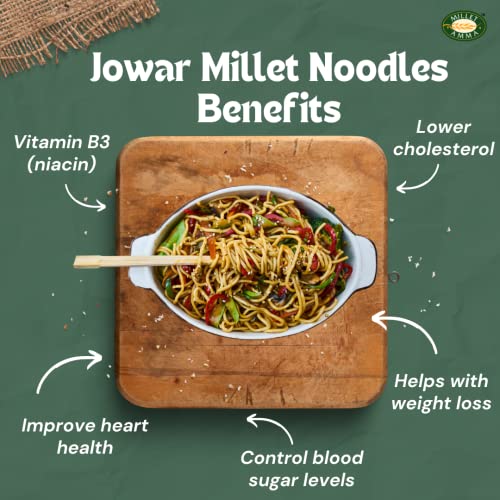 Millet Amma Jowar Millet Instant Noodles - 350 Gms | (Pack of 2 - Each 175 Gms) | Easy & Ready to Cook | Zero Maida & 100% Vegan | Best Choice for Instant Breakfast & Dinner - Image 3