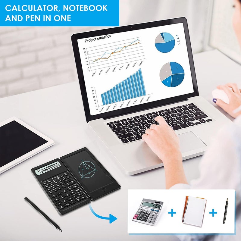 iPepul Scientific Calculators for Students, 10-Digit Large Screen, Math Calculator with Notepad, Classroom Must Haves for Middle High School Supplies & College (Black) - Image 2