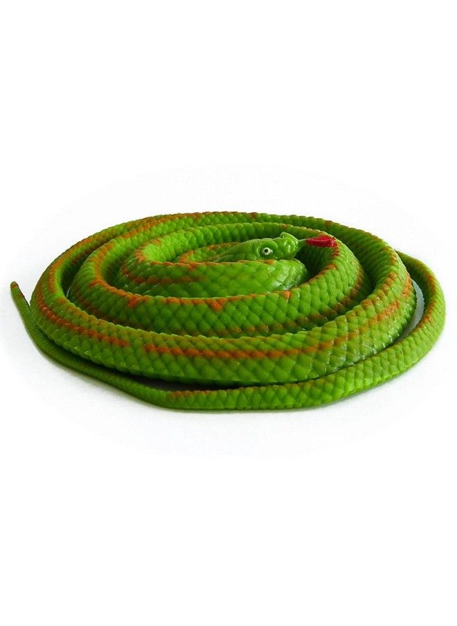 BOHS - Stretchy Rubber Snake Squishy Soft Elastic Easy Camouflage Prank Toy Scary Lifelike Animal Model 134 Cm / 4.4 Feet - Image 1