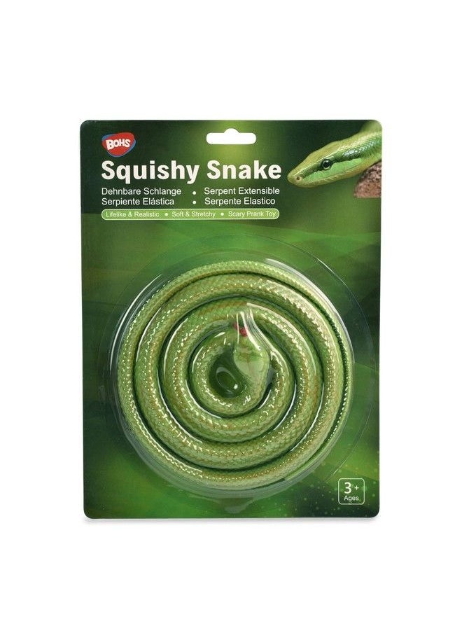 BOHS - Stretchy Rubber Snake Squishy Soft Elastic Easy Camouflage Prank Toy Scary Lifelike Animal Model 134 Cm / 4.4 Feet - Image 1