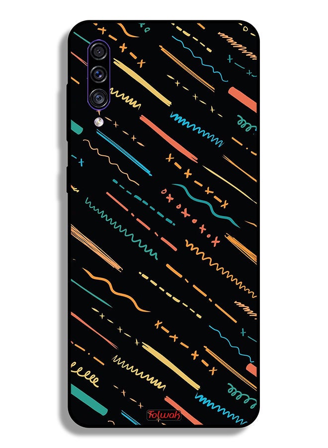Tolwak Samsung Galaxy A50s Protective Case Cover X Lines Abstract Pattern - Image 1