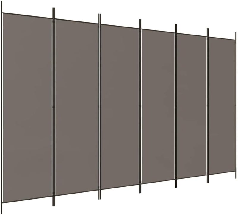 vidaXL 6-Panel Folding Room Divider - Anthracite - Image 1