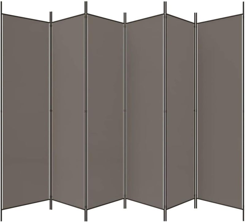 vidaXL 6-Panel Folding Room Divider - Anthracite - Image 5
