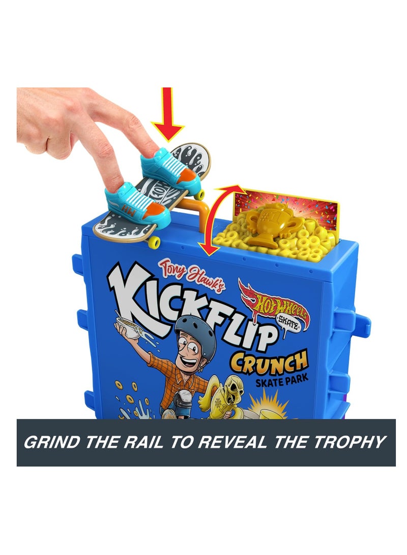 هوت ويلز مجموعة لوح التزلج Skate Tony Hawk Cereal Skate Bowl مع لوح تزلج حصري واحد وزوج من أحذية التزلج - Image 5