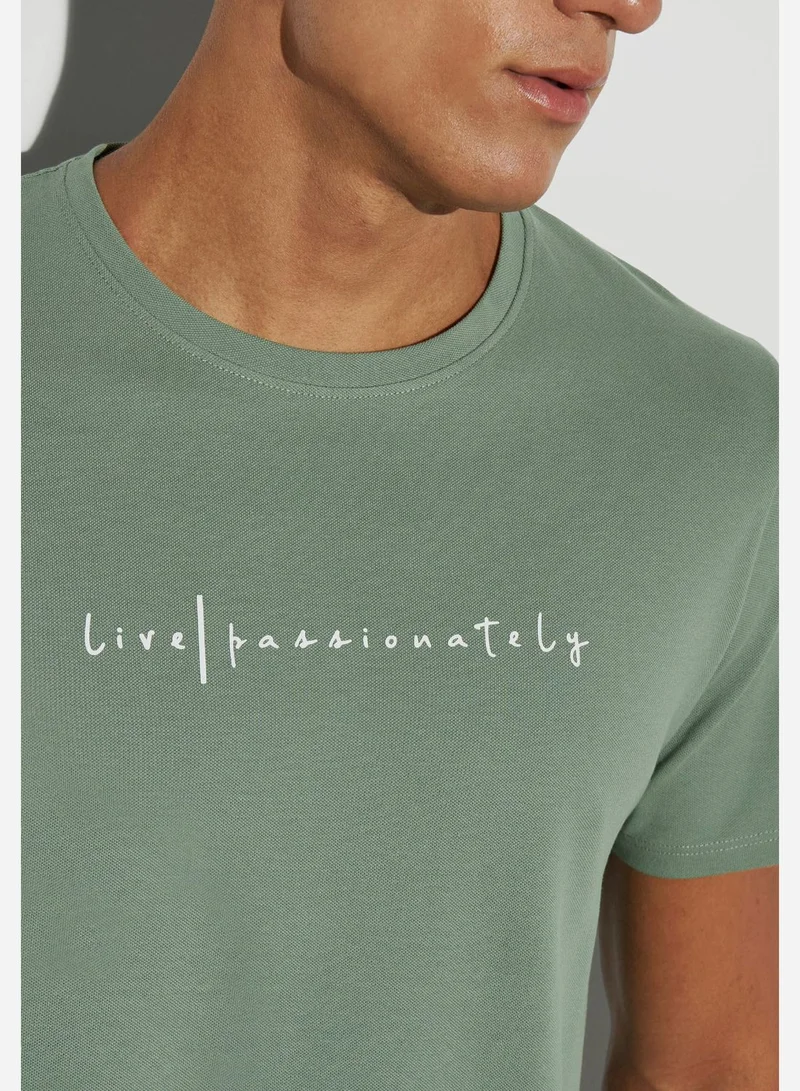 Iconic Typographic Crew Neck T-Shirt