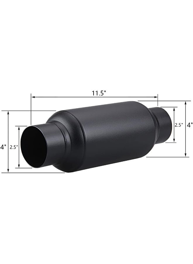 LCGP LCGP 2.5'' Inlet & 2.5" Outlet, Universal Resonator, 11.5'' Overall Length Stainless Steel Muffler/Weld On - Image 2