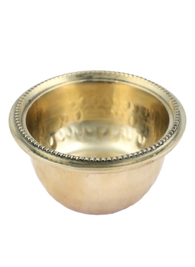 Aditri Creation Set of 2 Decorative Pooja Bowls Multipurpose Pooja small Brass Katori Prasad Bowls pooja articles Traditional Festival Housewarming Puja Decoration Items (Size :- 3" Inches ) (Deisgn 3) - Image 2
