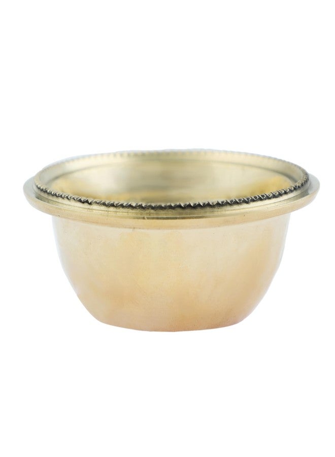 Aditri Creation Set of 2 Decorative Pooja Bowls Multipurpose Pooja small Brass Katori Prasad Bowls pooja articles Traditional Festival Housewarming Puja Decoration Items (Size :- 3" Inches ) (Deisgn 3) - Image 3