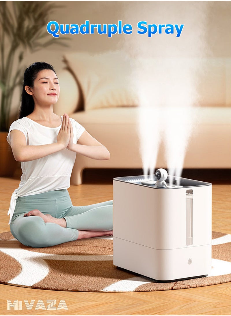 Mi VAZA - 9.8L Quadruple Spray Air Humidifier - Large Capacity Essential Oil Diffuser - Moisturizing Machine - Fragrance Diffuser - Remote Control - Image 1