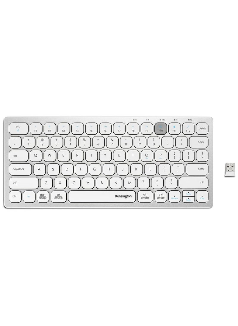 Kensington Wireless Mini Keyboard via Bluetooth or USB 3.0, Compact QWERTY IT Multi-Device and Dual Wireless, Compatible with Windows, Mac, iOS and Chrome OS Arabic  - Image 2