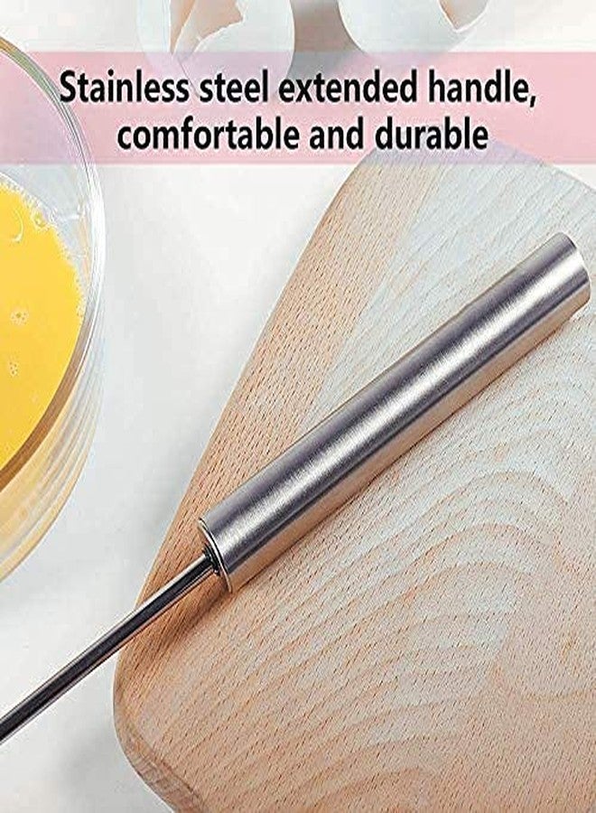 Dweezhet Stainless Steel Spring Mixi Egg, Lassi, Butter Milk Maker Mixer Hand Push Blender for Home Tool for Egg Beater, Kitchen Utensils for Blending, Whisking, Beating, Stirring, Silver - Image 4