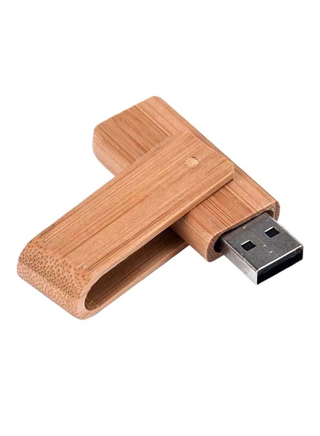 Swivel USB 2.0 Bamboo Thumb U Disk Flash Drive 1 GB - Image 2