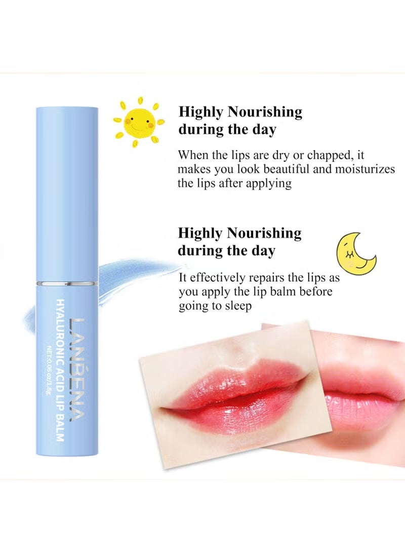 LANBENA Hyaluronic Acid Lip Balm Lips Care Serum Moisturizing Lips Reduce Fine Lines Relieve Dryness Long-Lasting Protection Nourishing Lip Care 1.8g - Image 5